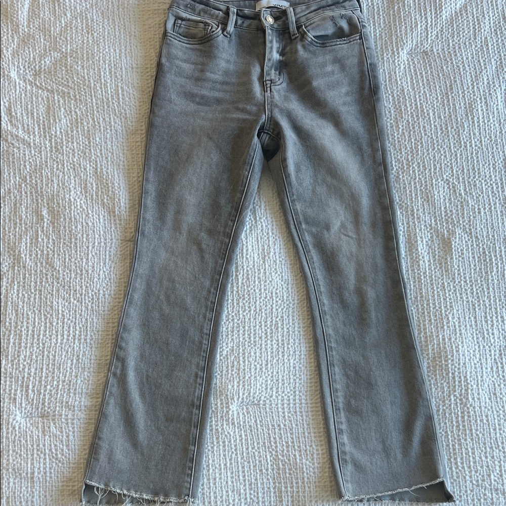 Chic Gray Flare Jeans for Women